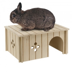 Ferplast SIN 4646 Деревянный домик для Кроликов 33*23,6см h16см (26299)