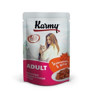 Karmy Adult Паучи для Кошек Телятина в желе 80гр*24шт (79986)