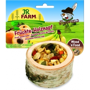 JR Farm Лакомство для Грызунов Чаша деревянная с фруктами 120г (06791)