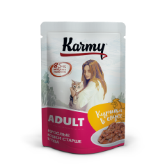 Karmy Adult Паучи для Кошек Курица в соусе 80гр*24шт (79985)