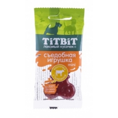 Titbit Съедобная Игрушка Косточка с Телятиной Mini (74878)