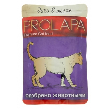 Prolapa Premium Пауч для кошек Дичь в желе 100гр*26шт (82164)