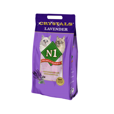 N1 Crystals Lavender Силикагелевый Наполнитель для Кошачьего туалета "Лаванда" 5л (36741)