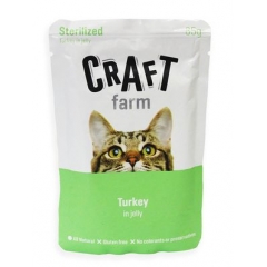 Craft farm Паучи для Стерилизованных кошек Индейка в желе 85гр*12шт (100251)