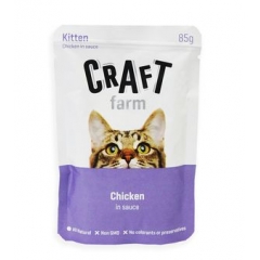 Craft farm Паучи для котят Курица в соусе 85гр*12шт (100252)