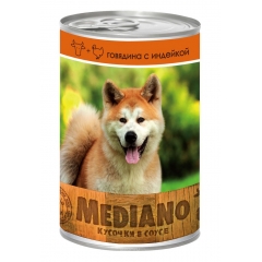 Vita Pro Mediano Консервы для Собак Кусочки в Соусе Говядина с Индейкой 405гр (66456)