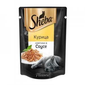 Sheba Pleasure Паучи для кошек Курица Ломтики в соусе 75гр*28шт (104040)