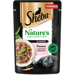 Sheba Natures Пауч для Кошек Лосось и Горох 75гр*28шт (104996)