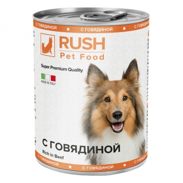 Rush Консервированный корм для собак с Говядиной 400гр (106969)