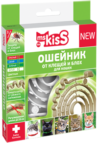 Ms.Kiss Ошейник Репеллентный для кошек 38см (Белый)(45092)