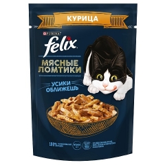 Felix Мясные Ломтики Пауч для взрослых кошек с Курицей 75гр (81342)