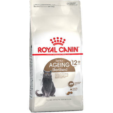 Корм для стерилизованных стареющих кошек Royal Canin Sterilized 12+ (Эйджинг Стерилайзд 12+) для Пожилых Кастрированных Старше 12 лет