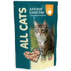 All Cats Влажный корм (паучи) для кошек Индейка в соусе 85гр*25шт (64844)