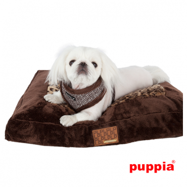 Puppia Кровать-Лежанка для Собак "Леопард" Коричневый 60*45*10см (13591)