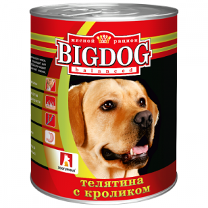 Зоогурман BigDog Влажный корм для собак Телятина с Кроликом 850гр (56475)