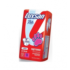 Luxsan Подгузники для Животных Large от 8-14кг №12 /12шт (29785)
