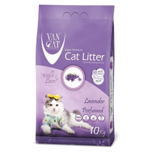 Van Cat Комкующийся Наполнитель Без пыли с Ароматом Лаванды Lavender