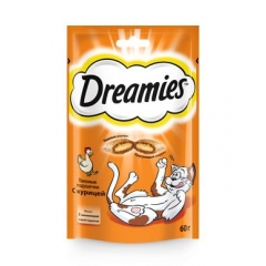 Dreamies для кошек Лакомые подушечки с Курицей