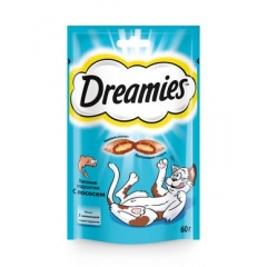 Dreamies для кошек Лакомые подушечки с Лососем 60гр*6шт (36933)