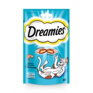 Dreamies для кошек Лакомые подушечки с Лососем 60гр*6шт (36933)