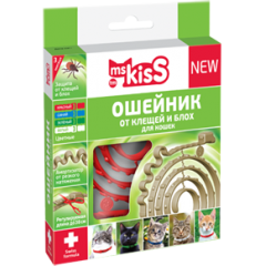 Ms.Kiss Ошейник Репеллентный для кошек 38см (Красный)(36227)