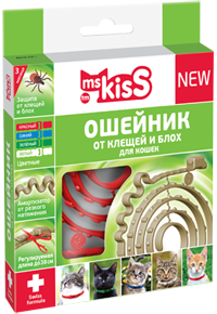 Ms.Kiss Ошейник Репеллентный для кошек 38см (Красный)(36227)