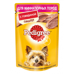 Pedigree Паучи для Собак Мелких пород Паштет с Говядиной 80гр*24шт (88617)