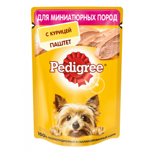 Pedigree Паучи для Собак Мелких пород Паштет с Курицей 80гр*24шт (88618)