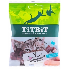Titbit Хрустящие подушечки для кошек с паштетом из утки 30гр (103484)