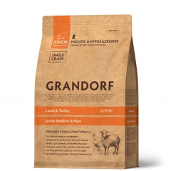 Сухой корм Grandorf (Грандорф) DOG Lamb&Turkey JUNIOR для юниоров ягнёнок с индейкой 10 кг