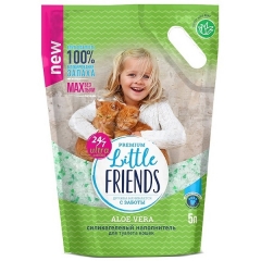 LITTLE FRIENDS Aloe Vera Наполнитель Силикагель с ароматом Алоэ вера 5л (78697)