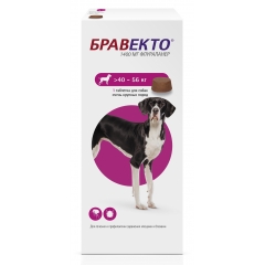 Intervet Бравекто Жевательная таблетка для собак 1400мг весом 40-56кг (40282)
