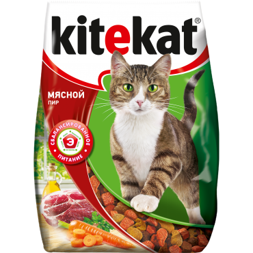 KiteKat Сухой корм для Кошек Мясной пир