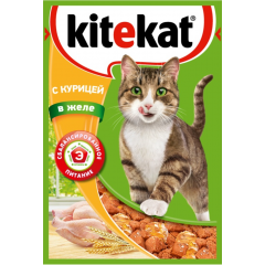 KiteKat Пауч для Кошек Курица в Желе 85гр*28шт (65311)