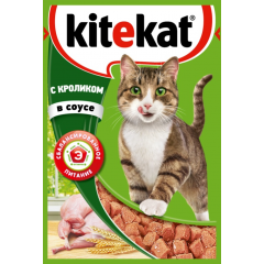 KiteKat Пауч для Кошек Кролик в Соусе 85гр*28шт (90162)