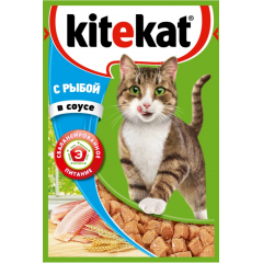 KiteKat Пауч для Кошек Рыба в Соусе 85гр*28шт (65312)