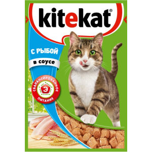 KiteKat Пауч для Кошек Рыба в Соусе 85гр*28шт (65312)