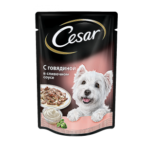 Cesar Паучи для собак Говядина в Сливочном соусе 85гр*28шт (88634)