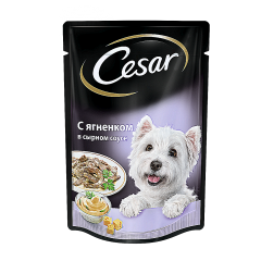 Cesar Паучи для собак Ягнёнок в Сырном соусе 85гр*28шт (88637)