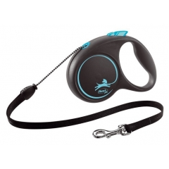 Flexi Black Design Рулетка для собак S 5м*12кг (трос)