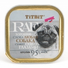 Titbit Паштет для собак RAF с Кроликом 100гр (40630)