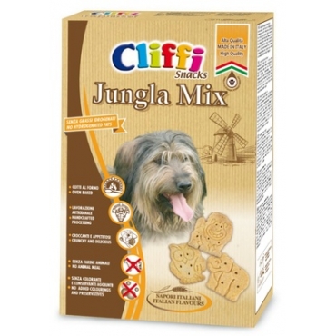 Cliffi лакомство для собак "Хрустящее печенье" Jungla Mix 400гр (15545)