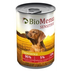 BioMenu Adult Sensitive Консервы для собак Перепёлка
