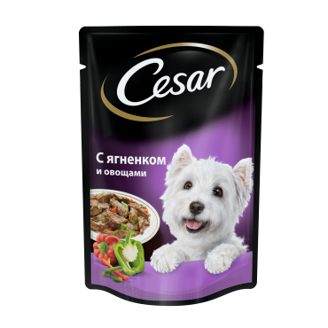 Cesar Паучи для собак Ягнёнок с Овощами 85гр*28шт (88633)