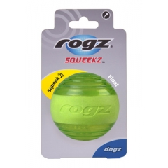 Rogz мяч с пищалкой Squeekz лайм (37524)