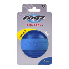 Rogz мяч с пищалкой Squeekz, синий (37520)
