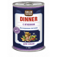 Solid Natura Dinner Влажный корм для Собак Ягненок 340гр (64796)