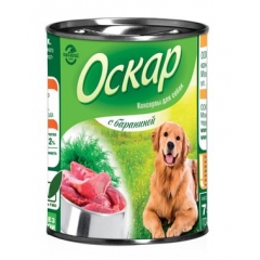Оскар Консервы для собак с Бараниной 750гр (50553)