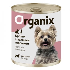 Organix Консервы для собак Кролик с зеленым горошком