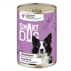Smart Dog Консервы для собак и щенков кусочки кролика в нежном соусе